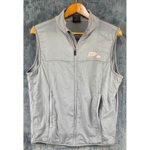 Ahead Golf‎ Vest Men's Full Zip Gray Size Medium Big East Championships By Jeep